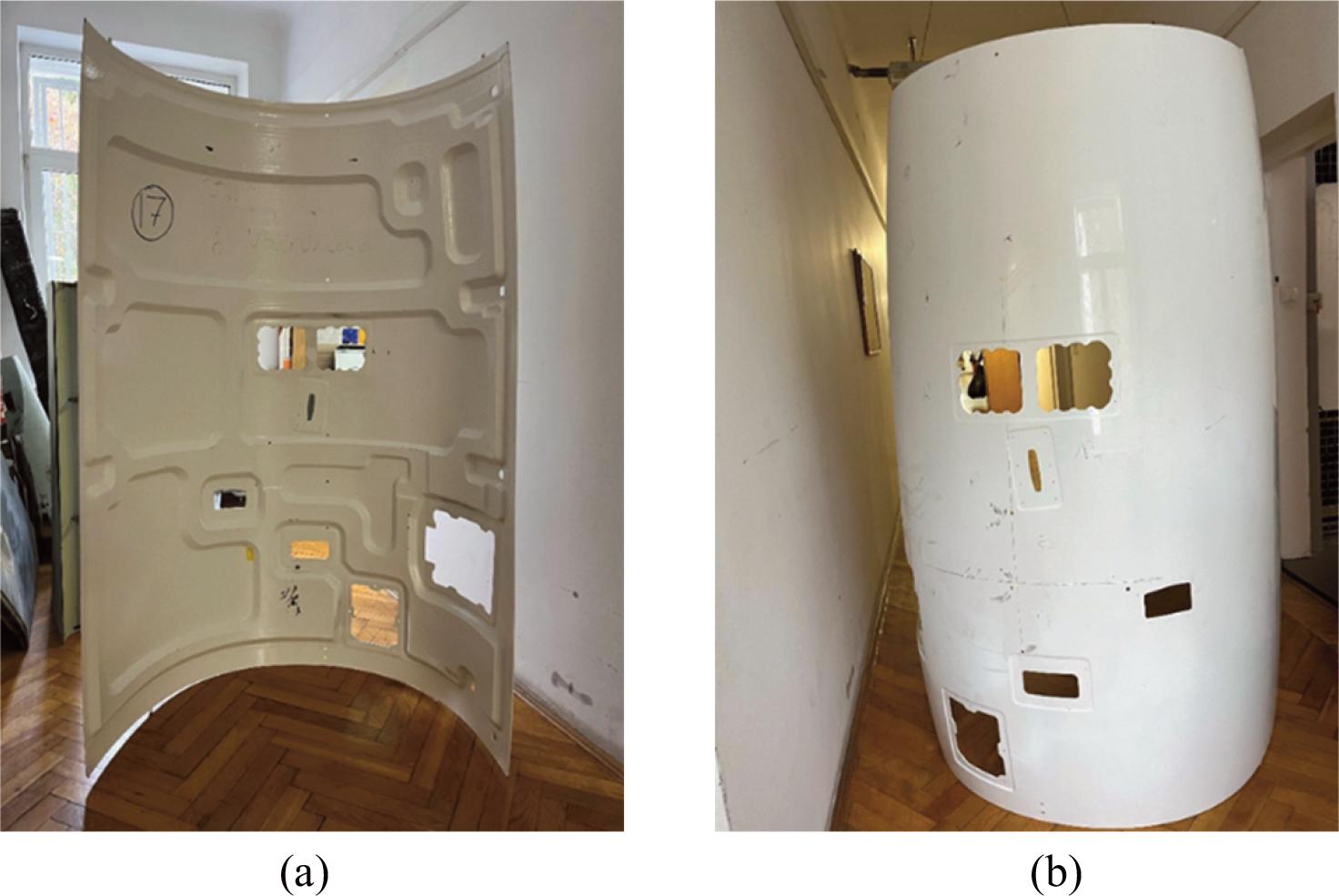 Inner (a) and outer (b) side of the specimen.
