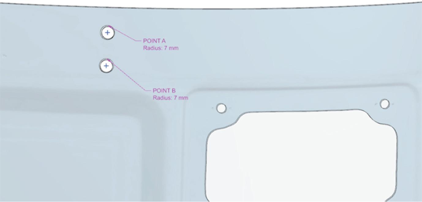 Example of annotations on reference holes.