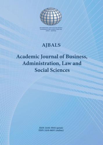 Academic Journal of Business, Administration, Law and Social Sciences Cover