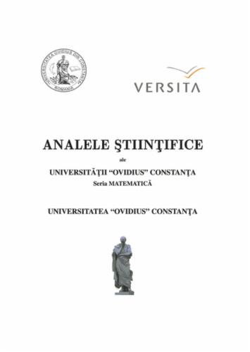 Analele ştiinţifice ale Universităţii "Ovidius" Constanţa. Seria Matematică Cover