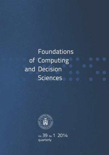 Foundations of Computing and Decision Sciences Cover
