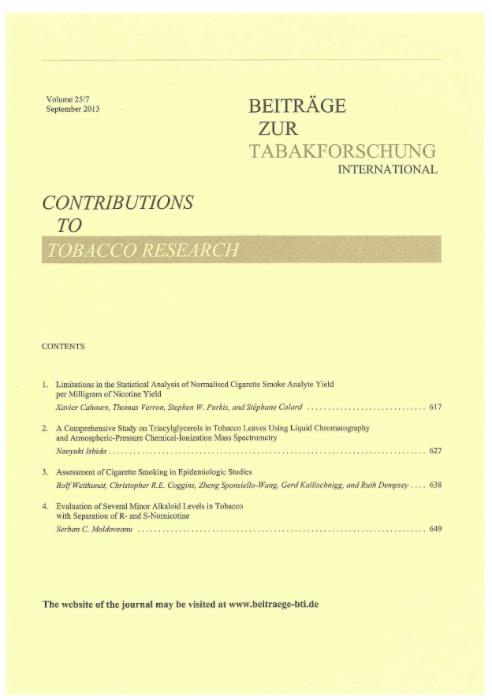 Critical Appraisal of Exposure Studies of E-Cigarette... Critical Appraisal of Exposure Studies of E-Cigarette...